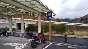 道の駅すばしり 二輪車駐車スペース