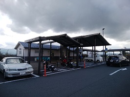 道の駅「ふじおやま」二輪車パーキング