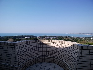 地球の丸く見える丘展望館 展望スペースからの眺め