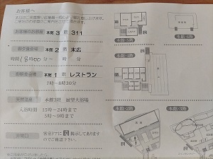 滞在中の案内の写真です