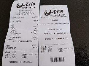 1.5時間 510円の写真です