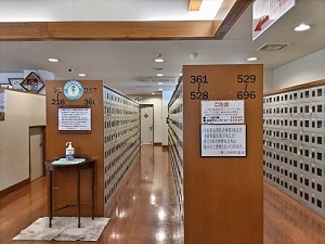 川根温泉 ふれあいの泉 靴箱の写真です