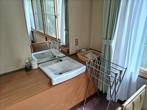 松仙閣 客室 洗面の写真です