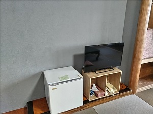 ホテルカアナパリ テレビ・冷蔵庫の写真です