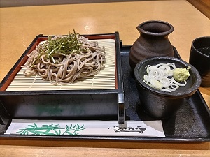 湯舞音 袖ケ浦店 今日はざる蕎麦で